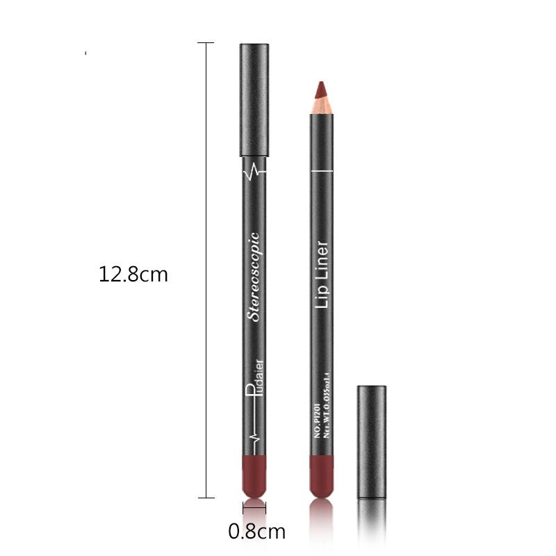 12 Colors Waterproof Not Smudge Makeup Lip Liner